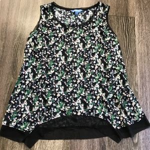 Vera Wang Simple Vera Color effects print blouse/Sleeveless/Top Size L